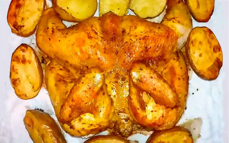 Курица на Соли в духовке запеченная целиком с фото