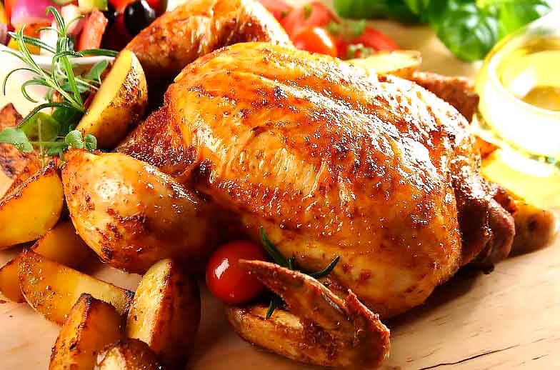Курица с картошкой в духовке на протвине рецепт с фото пошагово с хрустящей