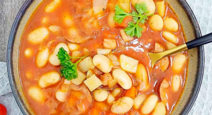Ингредиенты для супа из фасоли без мяса