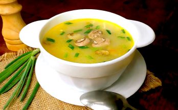 сырный суп с курицей и грибами
