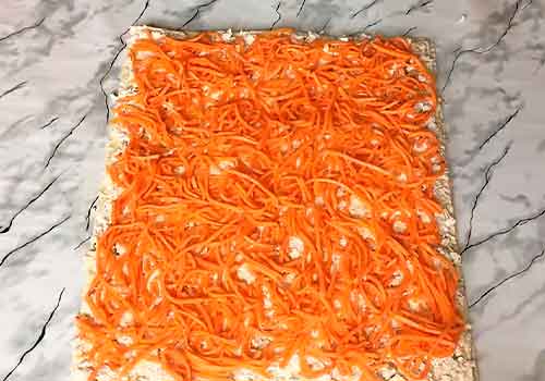 слой корейской морковки 