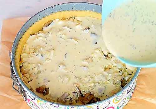 Киш Лорен – пирог с курицей и грибами