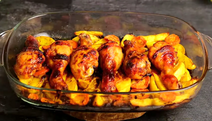 Курица с ананасами в духовке, рецепт с фото, как приготовить
