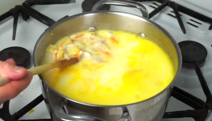 сырный суп с курицей и плавленным сыром хохланд | Дзен