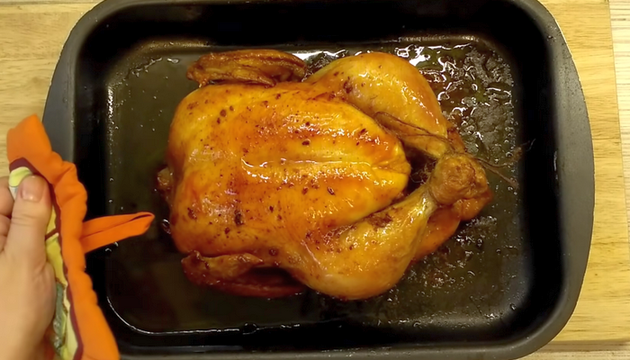 Курица с апельсинами в духовке на праздник